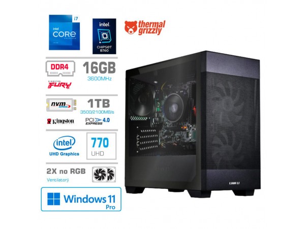 Računalnik MEGA MT S7X BUSINESS i7-13700/Intel 770/16GB/1TB-4.0/750W/Win11Pro/črna