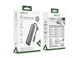 Priklopna postaja USB-C => Acefast J18 HDMI 2xUSB3.0 USB-C 90W micro čitalec kartic SD/microSD (J18)