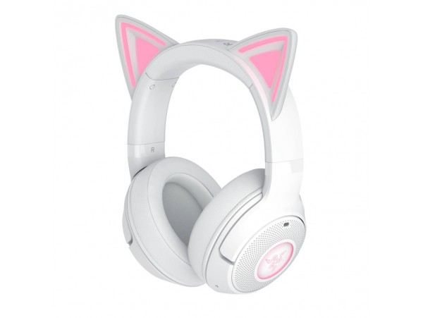 Slušalke brezžične Razer naglavne z mikrofonom BT Kraken Kitty V2 BT bele Gaming (RZ04-04860600-R3M1)