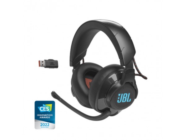 Slušalke brezžične JBL naglavne z mikrofonom USB sprejemnik Quantum 610 črna Gaming (JBLQUANTUM610BLK)