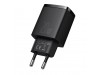 Hišni polnilec 100-240V => 1x USB-A (ž) 1x USB-C 20W za mobilni telefon ali tablični računalnik Baseus PD3 + QC3 - črn (CCXJ-B01) EOLS-P