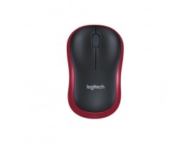 Miš brezžična za notesnike Logitech M185 nano rdeča (910-002237)