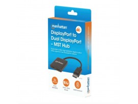 Adapter DisplayPort(m)=> 2x DisplayPort(ž) v1.2 4K@30Hz MST (207768)