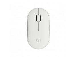 Miš Logitech brezžična + Bluetooth optična M350 bela Pebble (910-005716)