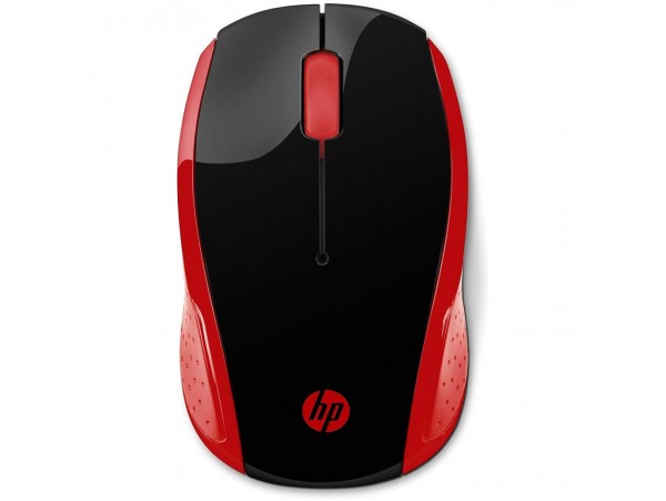 Miš HP 200 brezžična črno-rdeča 1000 DPI (2HU82AA) (E30L)