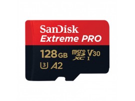 Spominska kartica microSDXC 128GB Sandisk Extreme Pro 200MB/s/90MB/s U3 V30 UHS-I +adapter (SDSQXCD-128G-GN6MA)