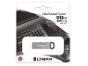 Spominski ključek 512GB USB3.2 Kingston Kyson DT 200MB/s 60MB/s kovinski brez pokrovčka srebrno-črn (DTKN/512GB)