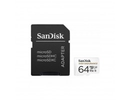Spominska kartica microSDXC 64GB Sandisk High Endurance 100MB/s/40MB/s U3 V30 UHS-I +adapter (SDSQQNR-064G-GN6IA)