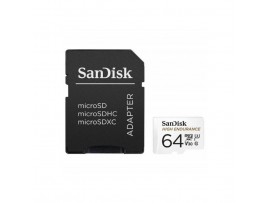 Spominska kartica microSDXC 64GB Sandisk High Endurance 100MB/s/40MB/s U3 V30 UHS-I +adapter (SDSQQNR-064G-GN6IA)