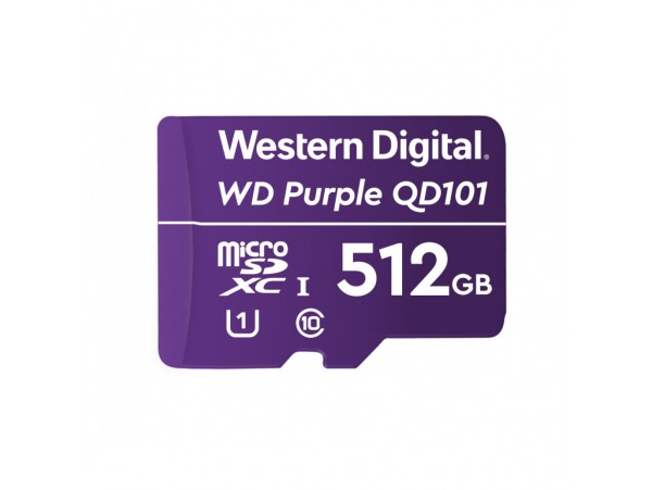 Spominska kartica microSDXC 512GB WD Purple 100MB/s/30MB/s U1 UHS-I (WDD512G1P0C)