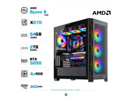 Računalnik MEGA TWR S11 R9-9900X3D/RTX5090/64GB-DDR5/2TB-4.0/1050W/Brez OS/črna RGB