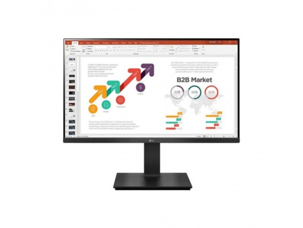 Monitor LG 60,5 cm (23,8") 24BP450S-B 1920x1080 75Hz IPS 5ms VGA HDMI DisplayPort Pivot Zvočniki  NTSC72%