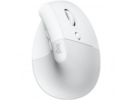 Miš brezžična + Bluetooth Logitech Lift Vertical za desničarje 4000DPI za MAC bela (910-006477)