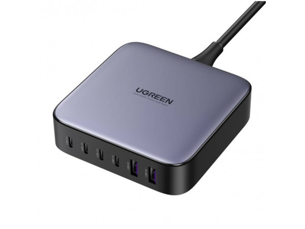 Hišni polnilec 100-240V => 2x USB-A (ž) 4x USB-C 200W GaN II Ugreen - črn (40914)