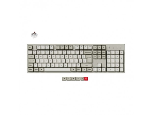Mehanska Tipkovnica Žična Keychron C2 Pro 8K QMK UK | siva RGB (Brown switch) (C2PX-M3-UK)