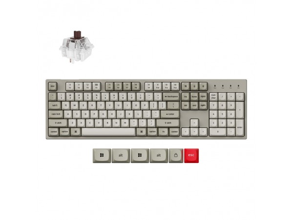 Mehanska Tipkovnica Žična Keychron rjava stikala rjava stikala UK | rjava RGB (C2PX-M3-UK)