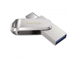 Spominski ključek 64GB USB-C/USB-A Sandisk Ultra Dual 150MB/s 50MB/s kovinski duo srebrn OnToGo kompatibilen (SDDDC4-064G-G46)