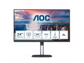 Monitor AOC 60,5 cm (23,8") 24V5C 1920x1080 75Hz IPS 4ms HDMI DisplayPort USB-C 65W 4xUSB3.2 Pivot Zvočniki  3H sRGB119% FreeSync E-Line