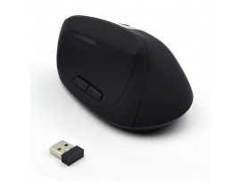 Miš Ewent brezžična optična Ergonomic Vertical 1600dpi črna (EW3158)