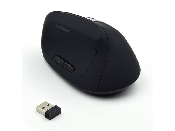 Miš Ewent brezžična optična Ergonomic Vertical 1600dpi črna (EW3158)