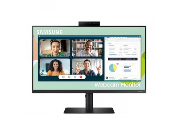 Monitor Samsung 59,7 cm (23,5") S24A400VEU 1920x1080 75Hz IPS 5ms VGA HDMI DisplayPort 3xUSB3.0 Pivot Kamera Zvočniki  FreeSync