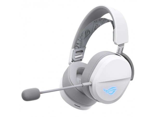 Slušalke brezžične Asus naglavne z mikrofonom BT/USB-C ROG Pelta bele Bluetooth (90YH0410-BHUA10)