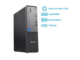 Računalnik Lenovo SFF TC Neo 50s G6 Ultra 7-265/B860/32GB-DDR5/1TB/1xM.2 prost/DVDRW/CR/Intel grafika HDMI DP USB-C/BT WiFi RJ45/260W-90%/Win11Pro črna 13DM-CTO