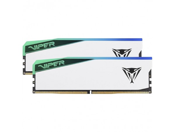 DDR5 32GB 6200MHz CL42 KIT (2x16GB) Patriot RGB Viper Elite 5 1,35V PC bela (PVER532G62C42KW)