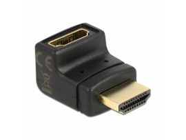 Adapter HDMI (m) => HDMI (ž) Delock 19-pin kotni 270°