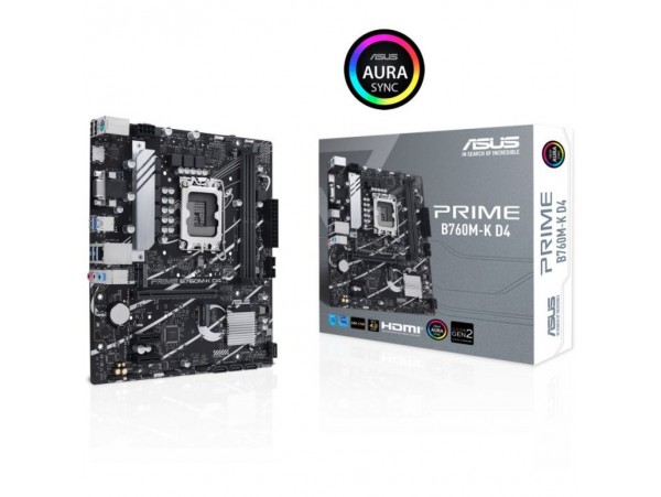 Osnovna plošča 1700 Asus PRIME B760M-K D4 microATX 1xVGA HDMI