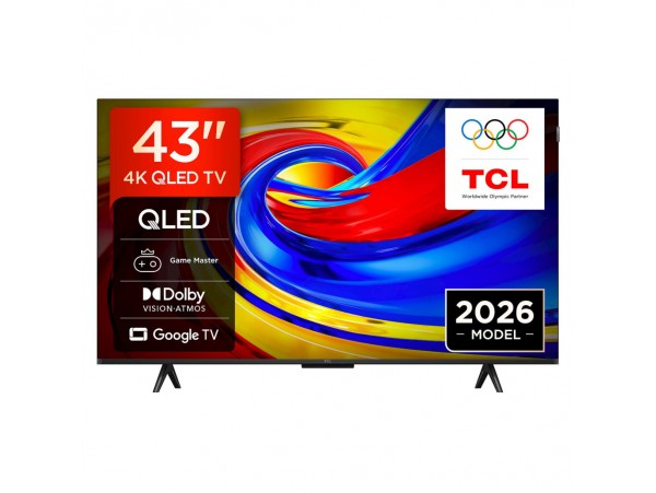TV sprejemnik TCL 43,0" 109,2 cm 43P7L 3840x2160 QLED Google TV 3xHDMI 2xUSB BT WiFi  Dolby Vision