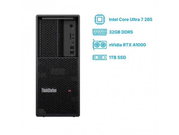 Delovna postaja Lenovo Tower ThinkStation P3 Ultra 7-265/W880/32GB/1TB/3xM.2 prost/RTX A1000 4xmDP /500W-92%/Win11Pro (30HT005GZY)