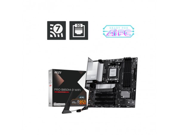 Osnovna plošča AM5 MSI PRO B850M-P WIFI microATX HDMI DisplayPort