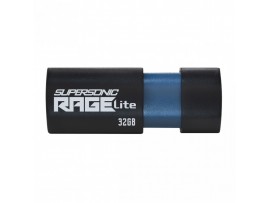 Spominski ključek 32GB USB 3.2 Patriot Supersonic Rage Lite 120MB/s - plastičen/izvlečni/črno-moder (PEF32GRLB32U)