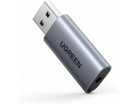 Zvočna kartica USB2.0 SB Ugreen CM383 adapter za zvok USB-A na 1×3.5 mm Aux (80864) Zvočna kartica USB2.0 SB Ugreen CM383 adapter za zvok USB-A na 1×3.5 mm Aux (80864)