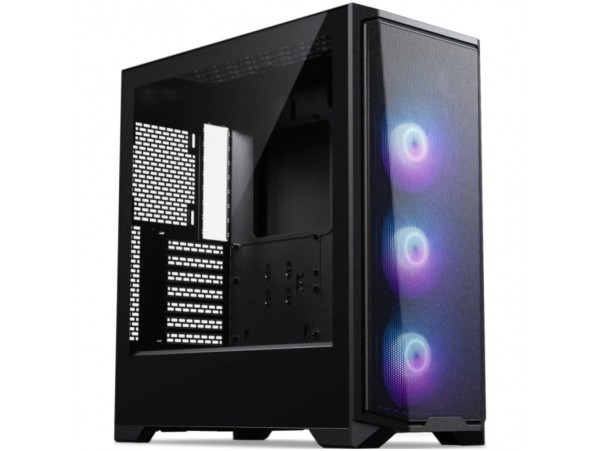 PHANTEKS ECLIPSE G370A TEMPERED GLASS D-RGB LED ATX črno ohišje