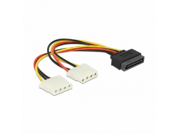 Adapter Serial ATA 1xSATA M + 2xMolex Ž 20cm Delock