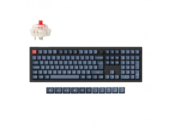 Mehanska Tipkovnica brezžična Keychron V6 Max QMK/VIA UK | črna RGB (Red Switch) (V6M-D1-UK)