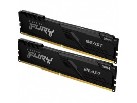 DDR4 32GB  3200MHz CL16 KIT (2x16GB) Kingston Fury Beast XMP2.0 1,35V Gaming črna (KF432C16BB1K2/32)