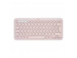 Tipkovnica Logitech brezžična K380 Multi-Device SLO mini roza SLO gravura (920-009867)