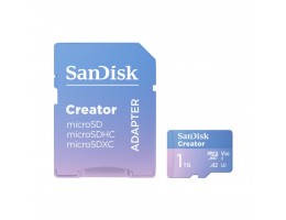 Spominska kartica microSDXC 1TB Sandisk Creator 190MB/s/130MB/s U3 V30 UHS-I A2 +adapter (SDSQXAV-1T00-GN6MS)
