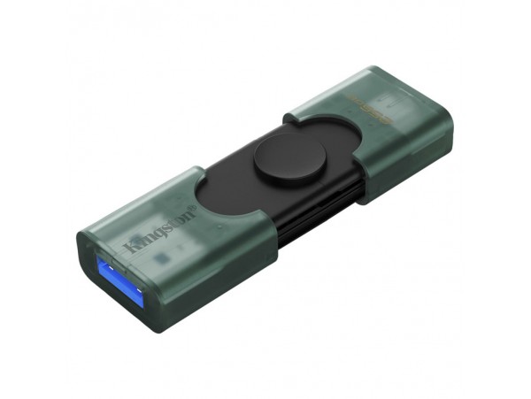 Spominski ključek 256GB USB3.2/USB-C Kingston DT Duo plastičen prozorn (DTDEG2/256GB)