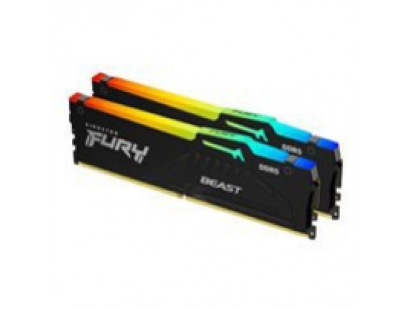 DDR5 64GB 5600MHz CL40 KIT (2x32GB) Kingston RGB Fury Beast XMP3.0 1,25V Fury črna (KF556C40BBAK2-64)