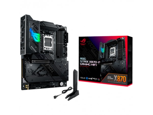 Osnovna plošča AM5 Asus ROG STRIX X870-F GAMING WIFI ATX 1xHDMI 2.1 1xDisplayPort 1.4 RAID 10