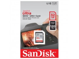 Spominska kartica SDHC 32GB Sandisk Ultra 120MB/s/U1 UHS-I (SDSDUN4-032G-GN6IN)