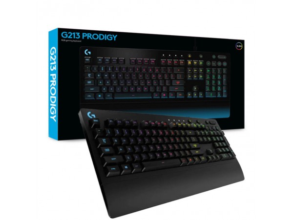 Gaming Tipkovnica USB Logitech G213 Prodigy US international | SLO gravura črna RGB (920-008093)