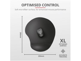 Podloga za miško z gelom ergonomska Trust BigFoot XL črna (23728)