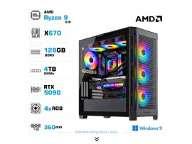 Računalnik MEGA TWR S11 R9-9950X3D/RTX5090/128GB-DDR5/4TB-4.0/1050W/Win11Home/črna RGB