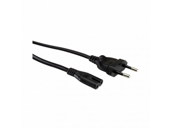 KABEL NAPAJALNI 220V EFB C7 1,80m bipolar - črni