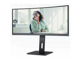Monitor AOC 86,4 cm (34,0") CU34P3CV 3440x1440 Curved 100Hz VA 4ms HDMI DisplayPort USB-C 65W 4xUSB3.2 HAS Zvočniki 2x5W  3H RJ45 KVM